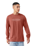 Collegiate Long Sleeve Tee - Heather Clay