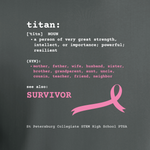 Breast Cancer Titan Short Sleeve Tee - Grey