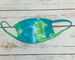 Tie Dye Face Mask - Teal & Lime