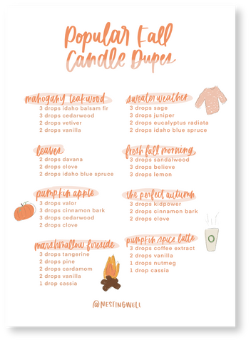Fall Candle Dupes Card