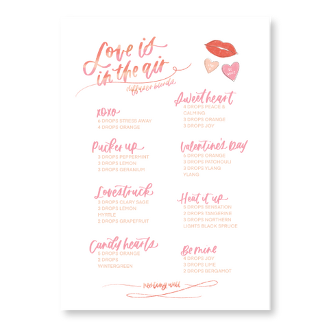 Love is in the Air Recipe Card