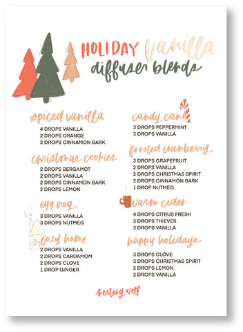 Holiday Vanilla Diffuser Blends Card